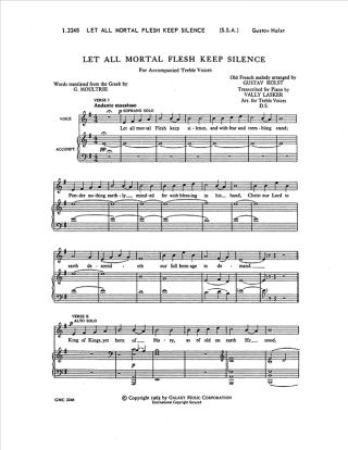 Three Festival Choruses: Let All Mortal Flesh Keep Silence (Choral Score)