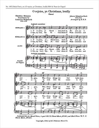 O Rejoice, Ye Christians Loudly, BWV 40