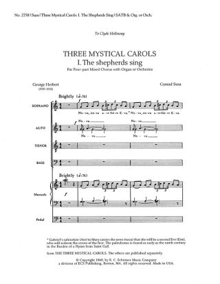 Three Mystical Carols: The Shepherds Sing