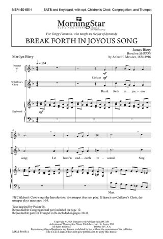 Break Forth in Joyous Song