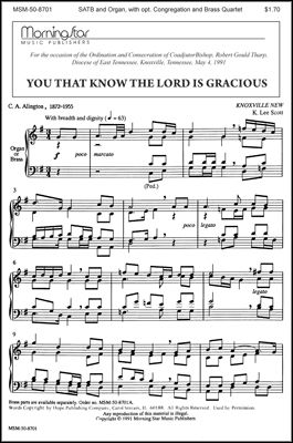 You That Know the Lord Is Gracious