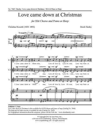Love came down at Christmas