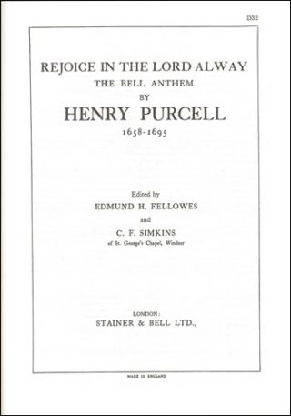 Rejoice In The Lord Alway (Choral Score)