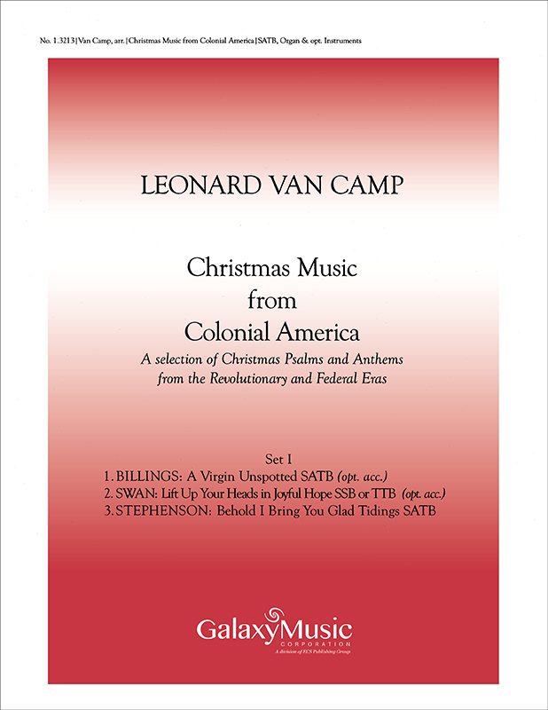 Christmas Music from Colonial America, Set I : SATB : Leonard Van Camp : Leonard Van Camp : Sheet Music : 1.3213
