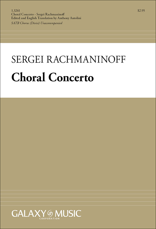 Choral Concerto : SATB divisi : Sergei Rachmaninoff : Sergei Rachmaninoff : Sheet Music : 1.3261