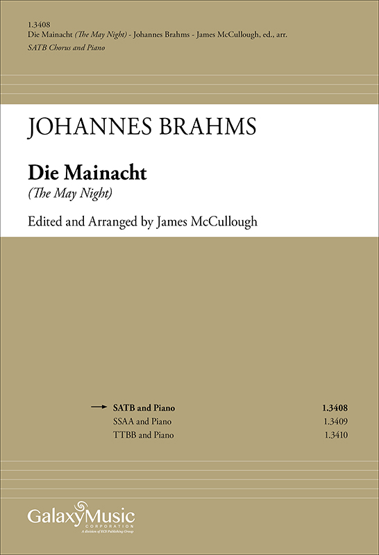 Die Mainacht (The May Night) : SATB : James McCullough : Sheet Music : 1.3408