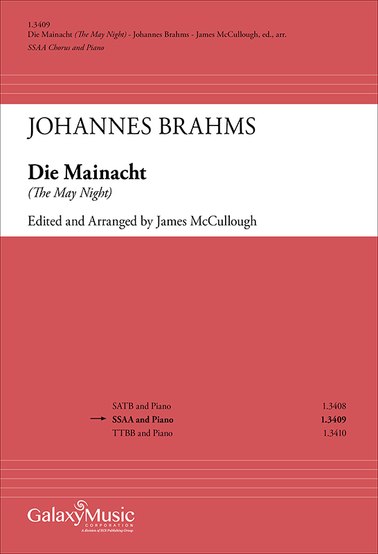 Die Mainacht (The May Night) : SSAA : James McCullough : Sheet Music : 1.3409