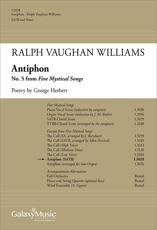 Five Mystical Songs: Antiphon : SATB : Ralph Vaughan Williams : Ralph Vaughan Williams : 1.5028