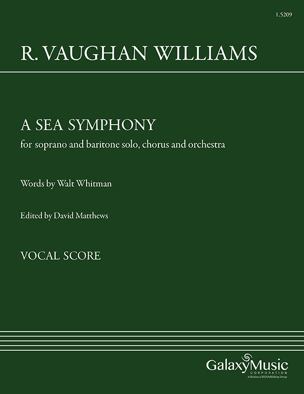 Ralph Vaughan Williams : A Sea Symphony (Symphony No. 1) : SATB divisi : Songbook : 600313152092 : 1.5209