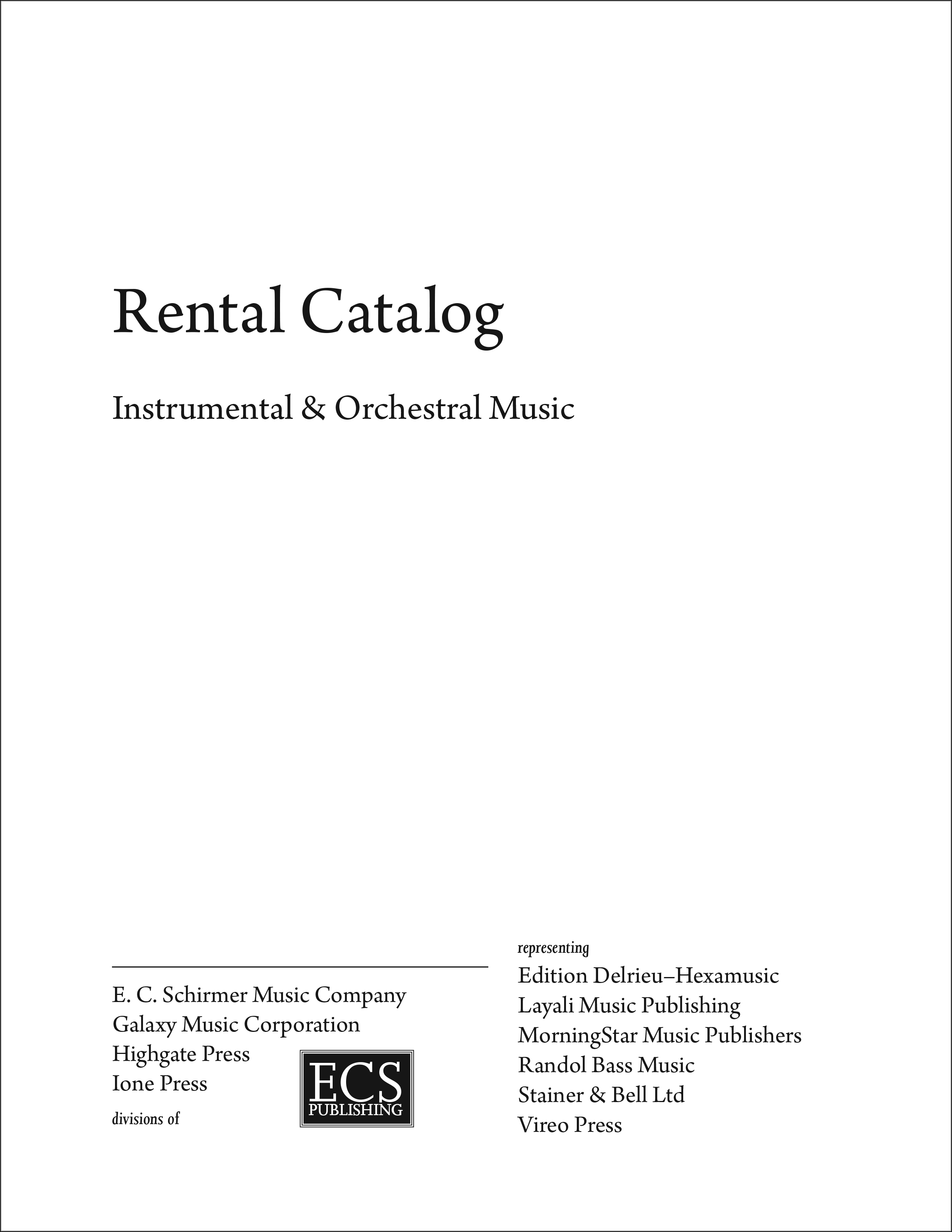 ECS Rental Catalog